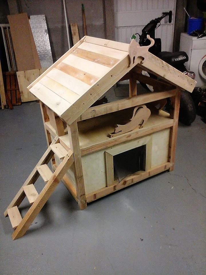 DIY Wood Pallet Cat House Wood Pallet Furniture