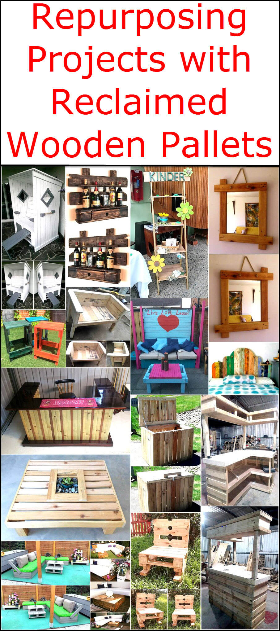 Repurposing Projects with Reclaimed Wooden Pallets Wood Pallet Furniture