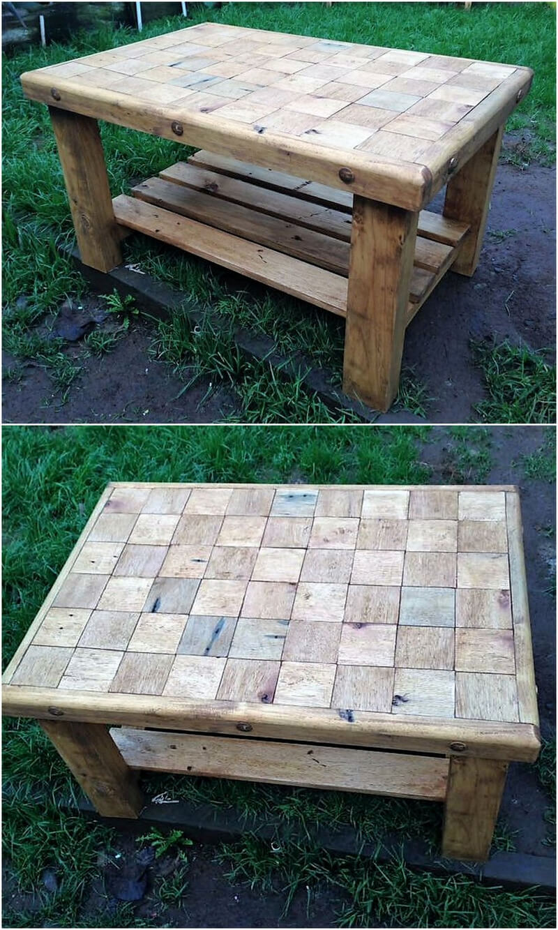 recycled wooden pallet table
