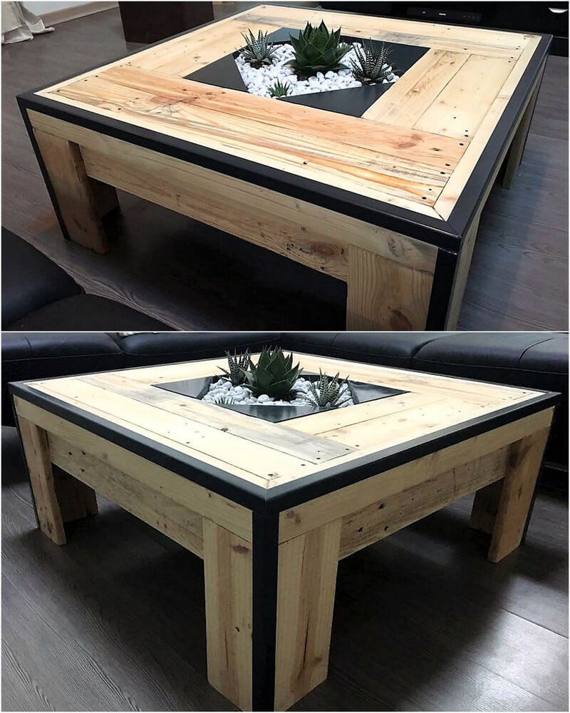 repurposed pallets wooden table