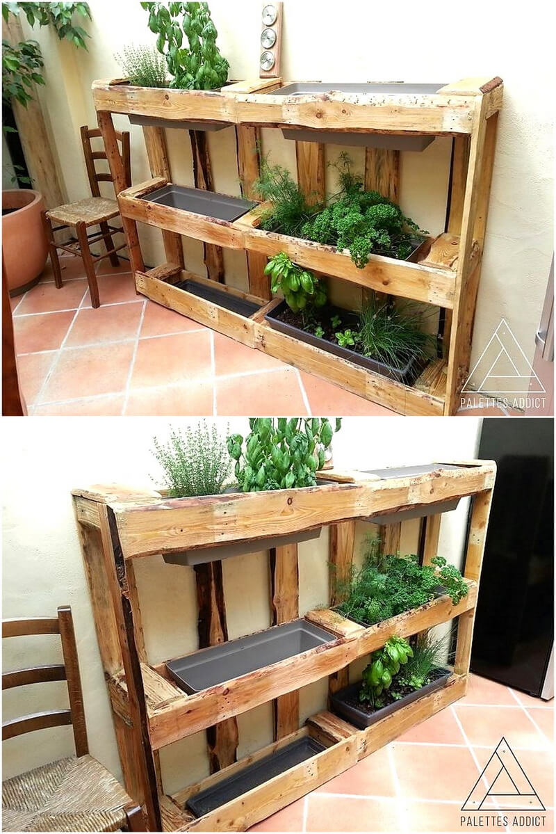 simple wood pallet planter