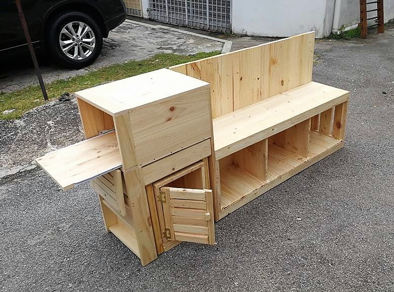 wood pallet entertainment console