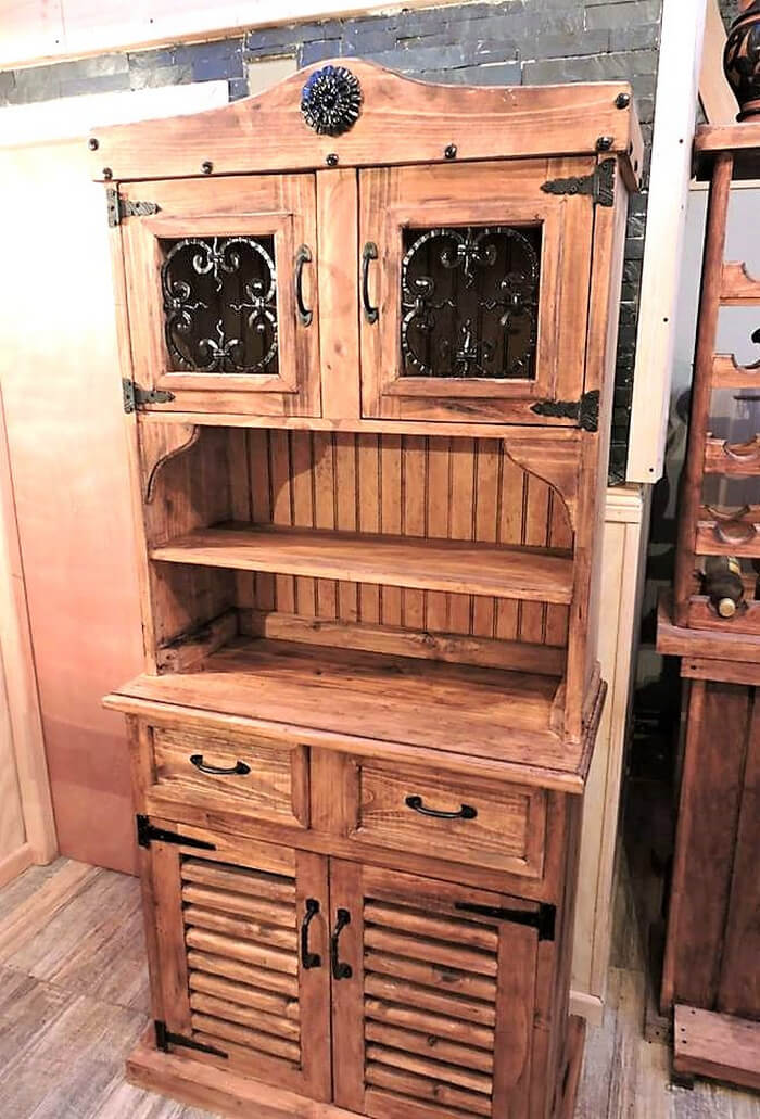 Recycled Wooden Pallets Rustic Cupboard Wood Pallet Furniture