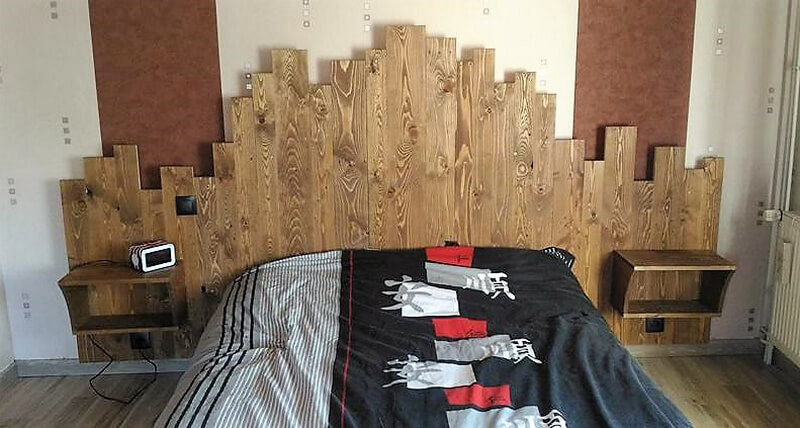pallets wood bed headboard diy