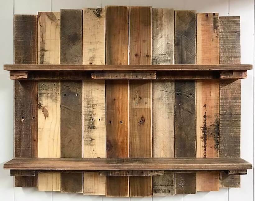 wood pallet rustic shelf plan