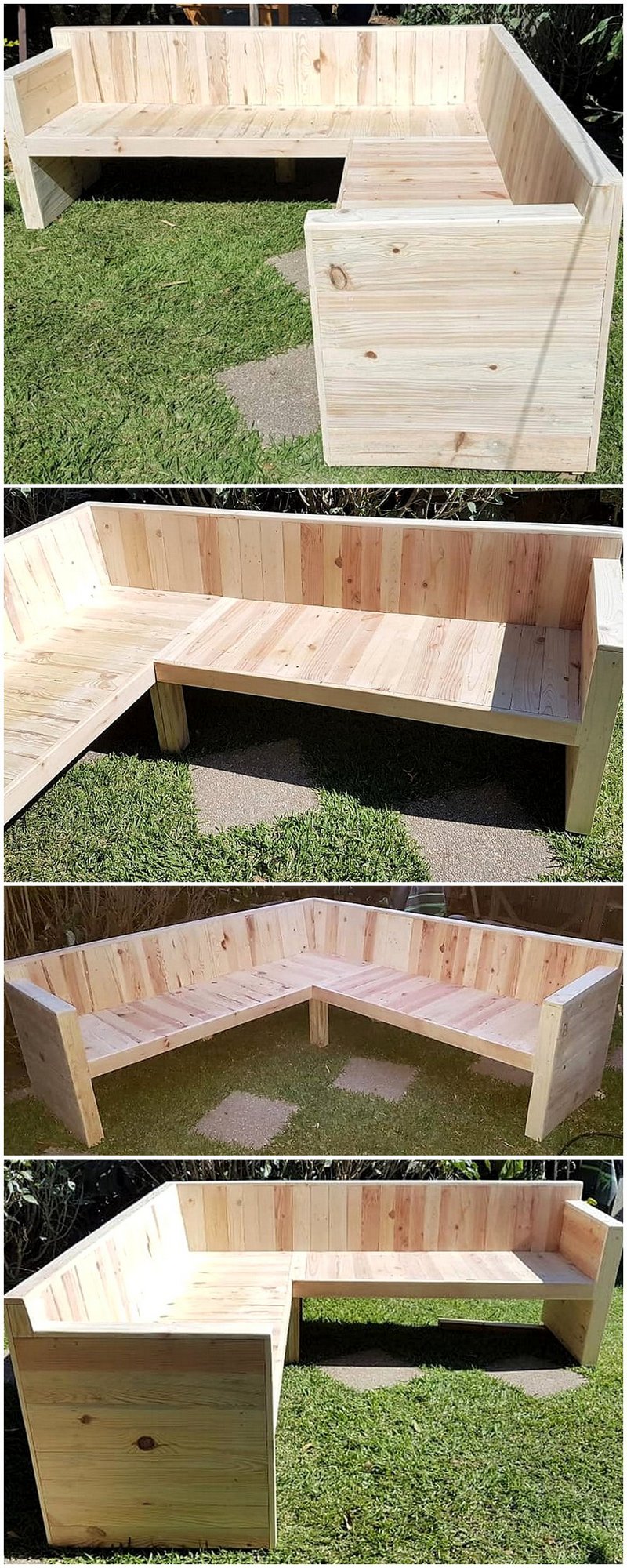 repurposed pallets corner double sofa plan
