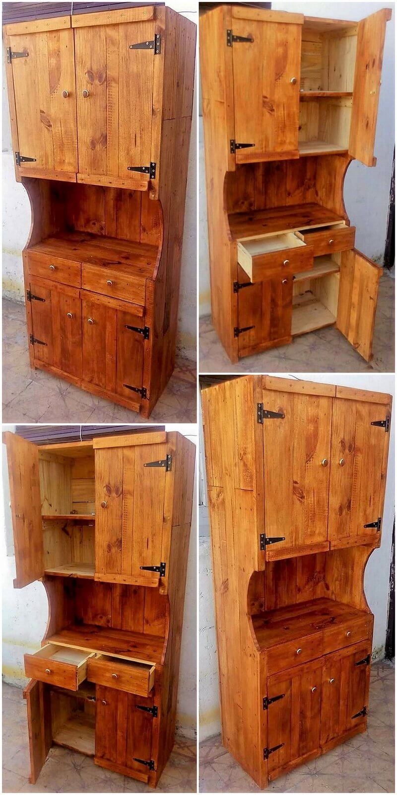 wood pallet kitchen closet