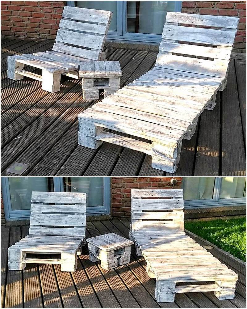 pallet patio loungers