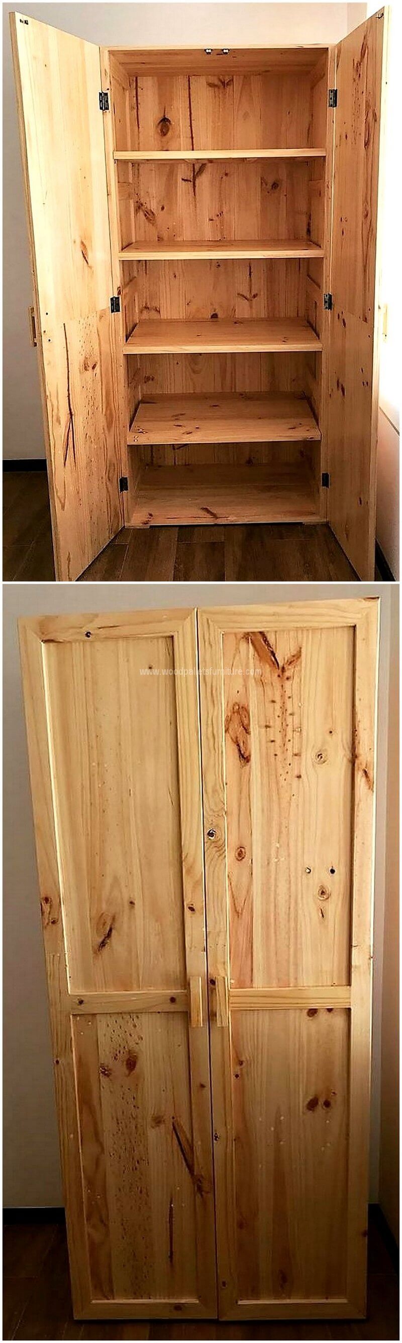 recycled pallet closet