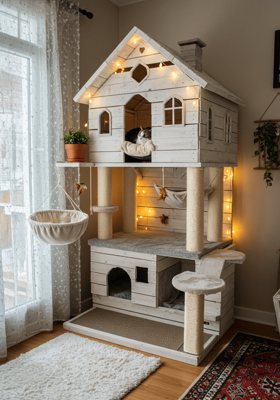 DIY Wooden Pallet Cat House (1)