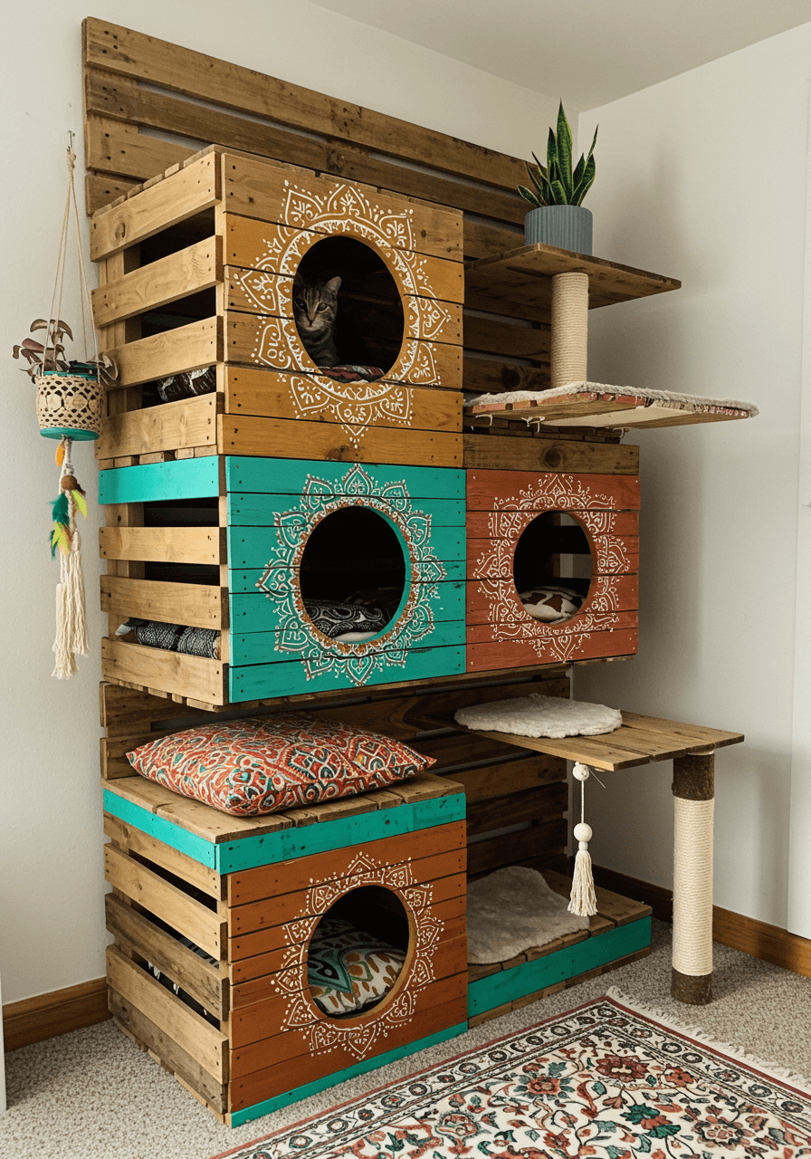DIY Wooden Pallet Cat House (2)