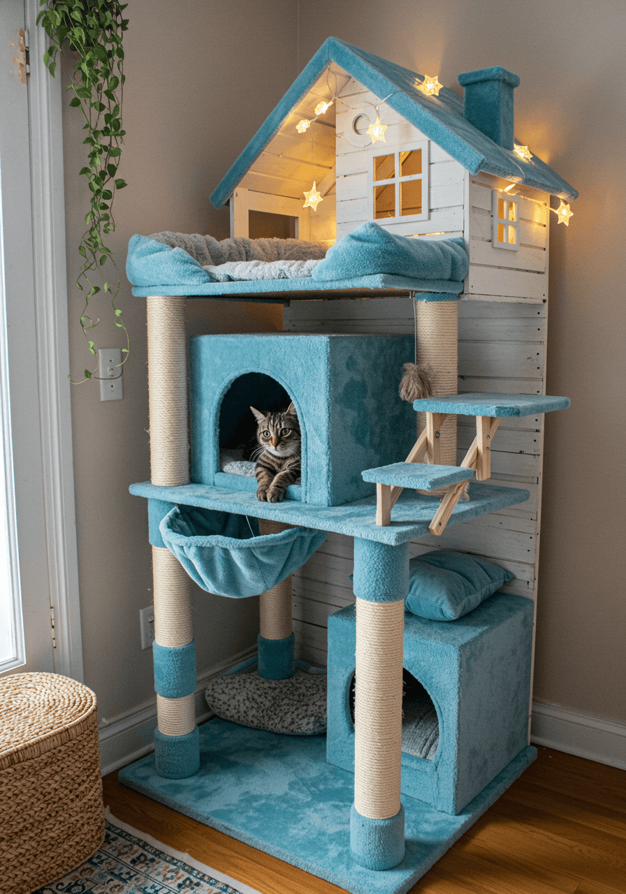 DIY Wooden Pallet Cat House (22)