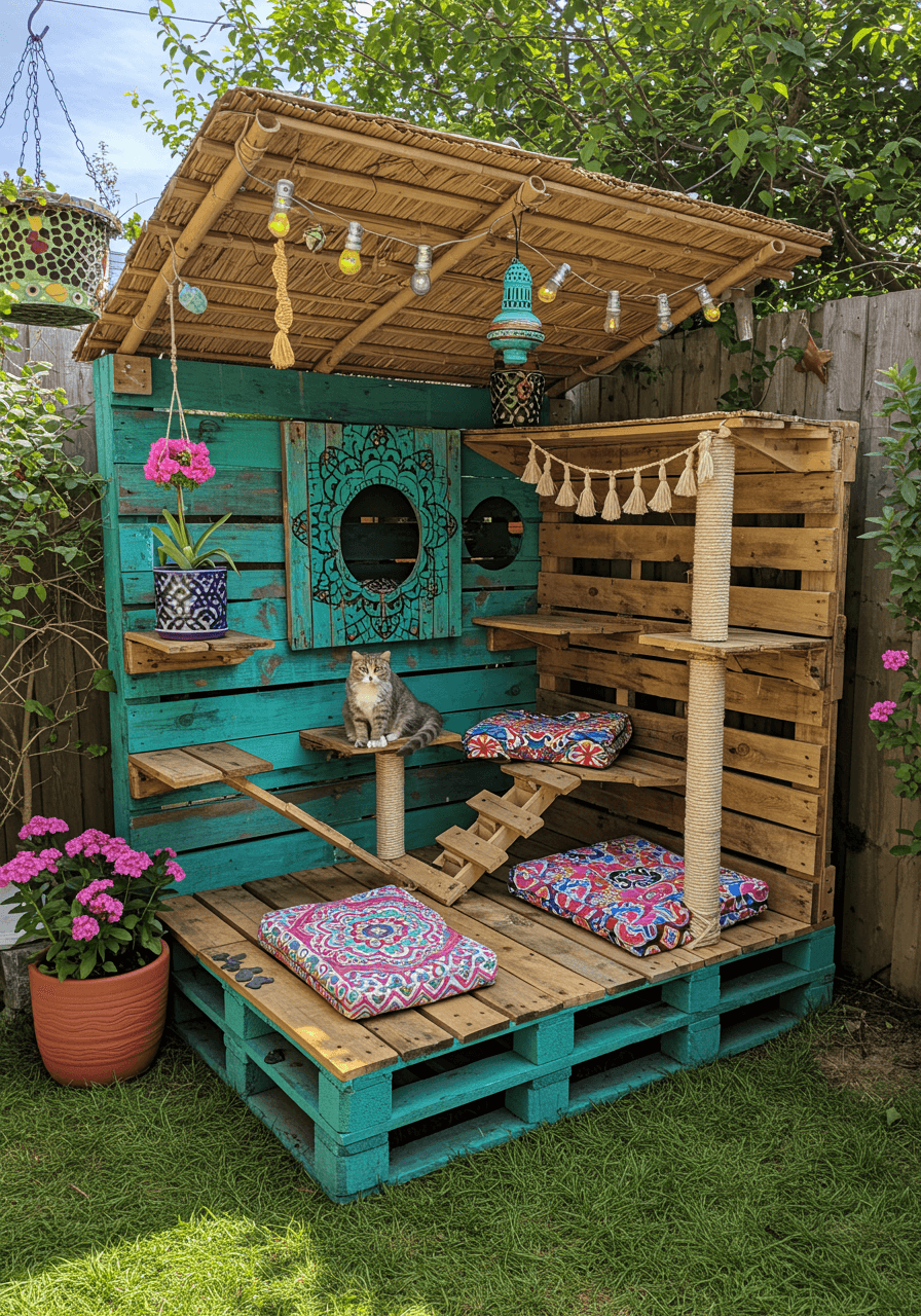 DIY Wooden Pallet Cat House (3)