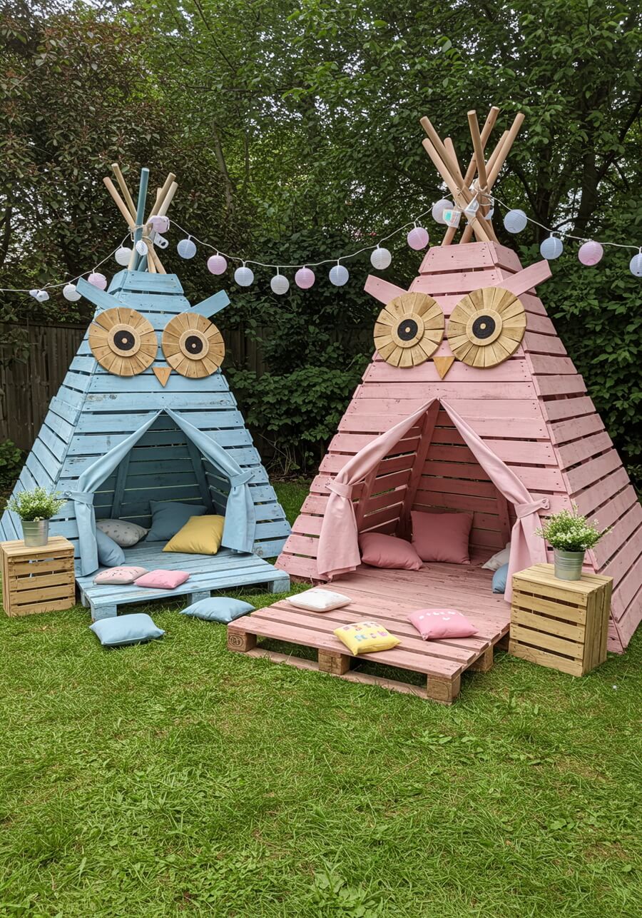 wood pallets kids playhouses (10)