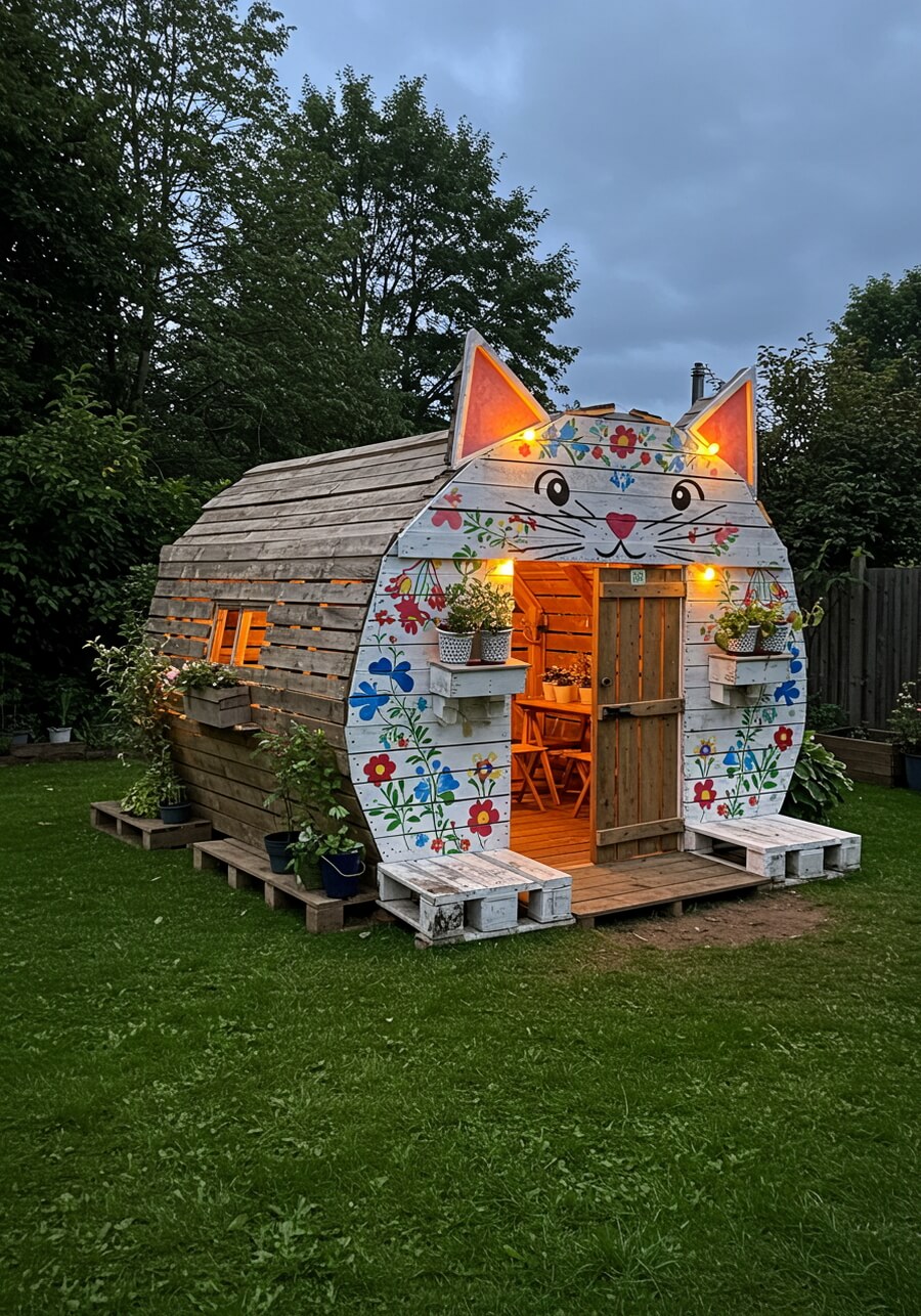wood pallets kids playhouses (19)