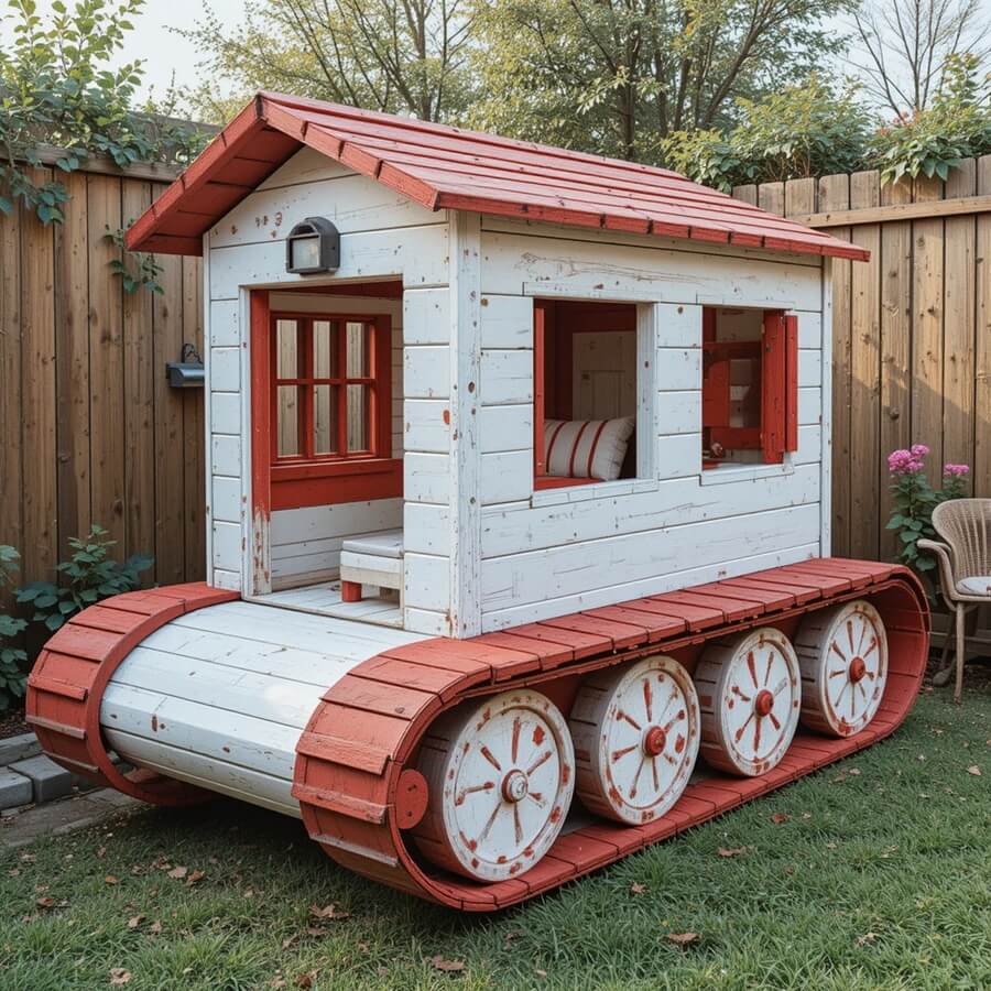 wood pallets kids playhouses (27)