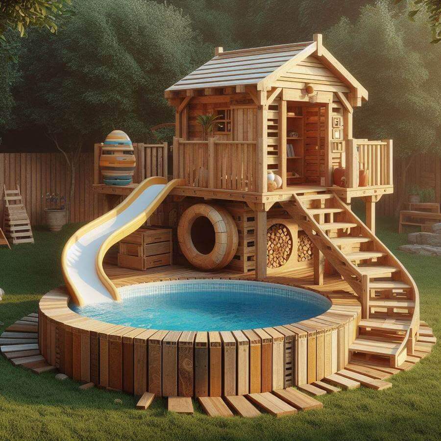 wood pallets kids playhouses (29)