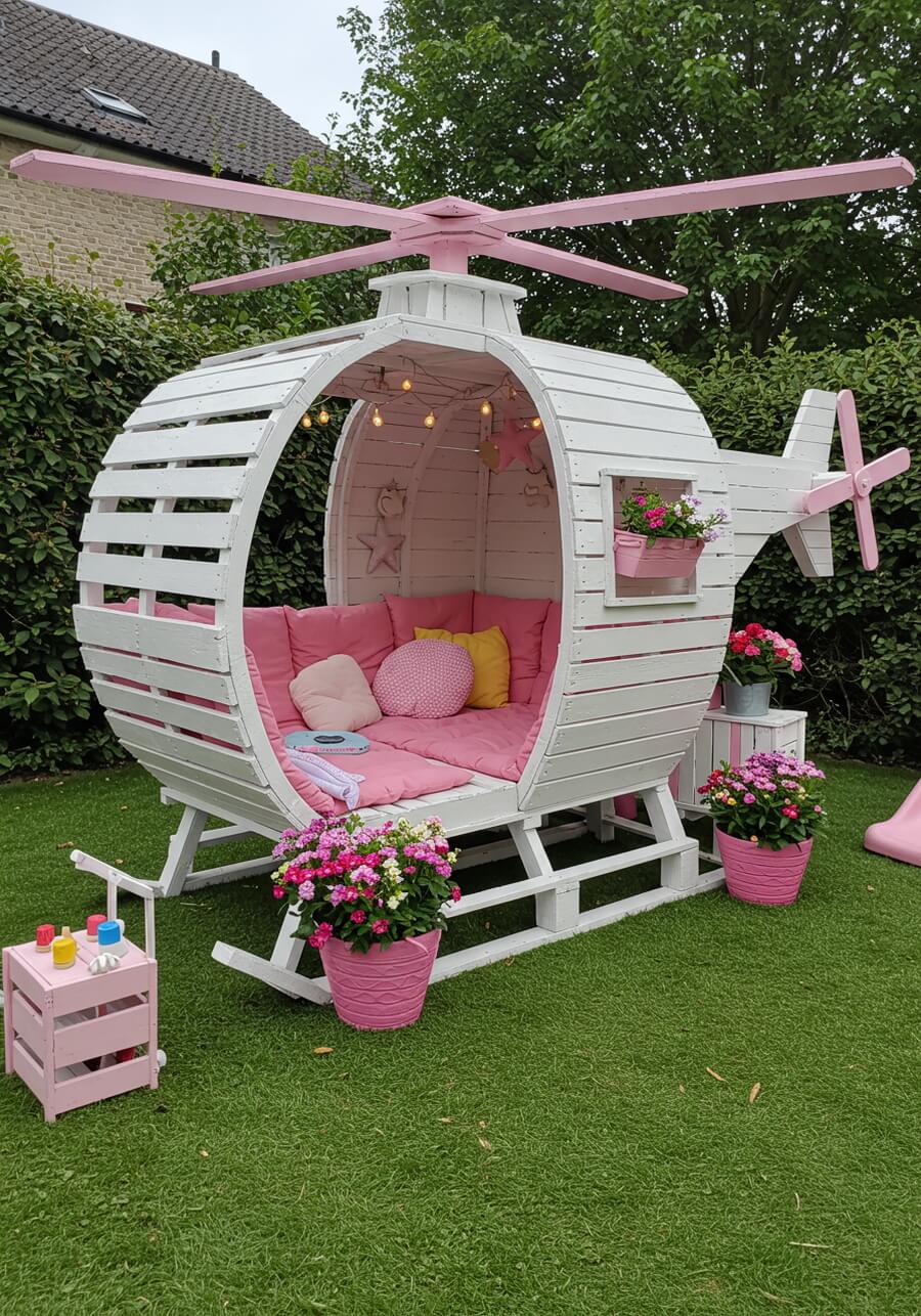 wood pallets kids playhouses (4)