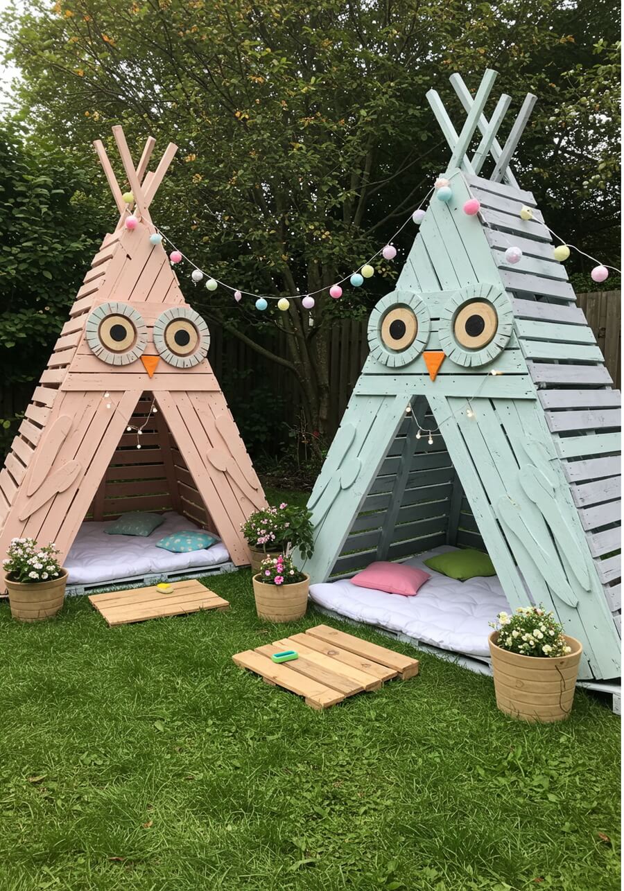 wood pallets kids playhouses (9)